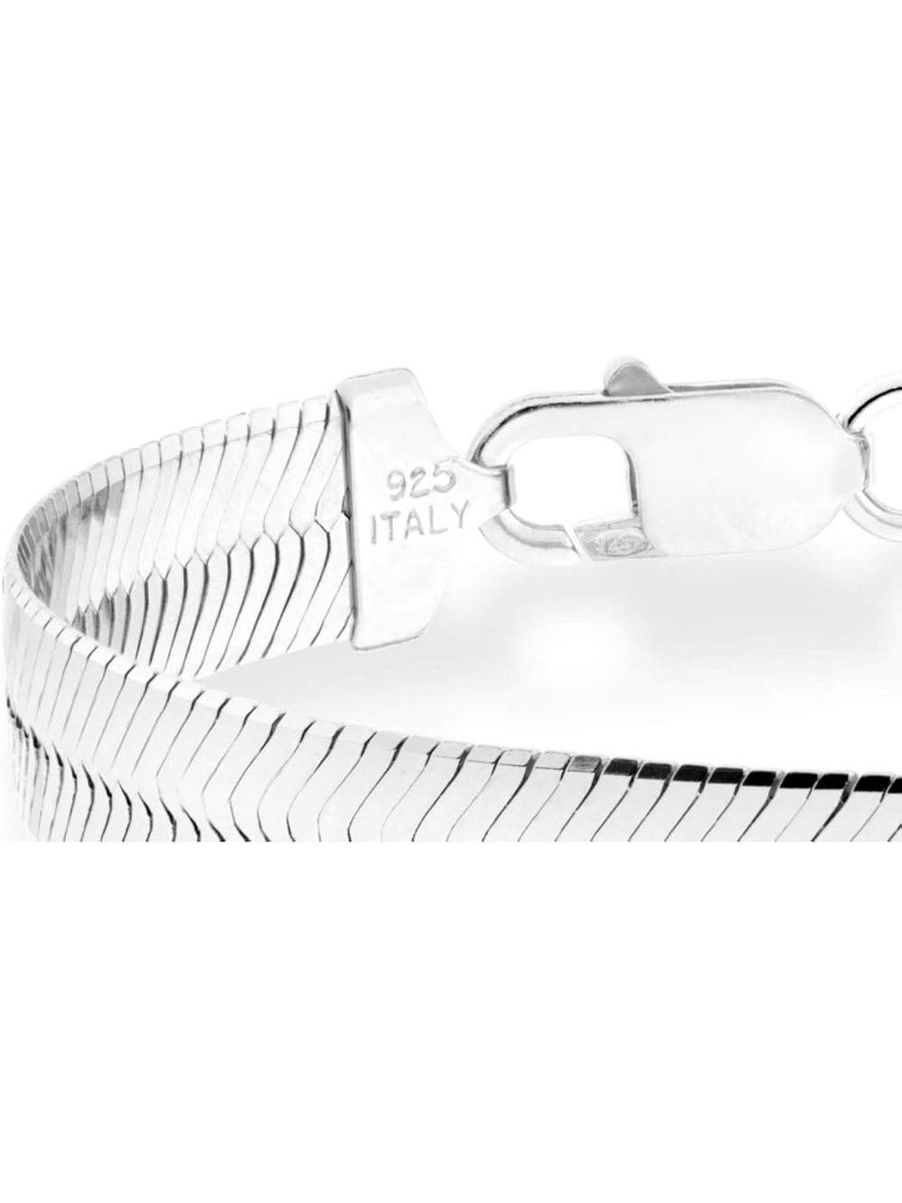 Sterling Silver Herringbone Bracelet - Silver